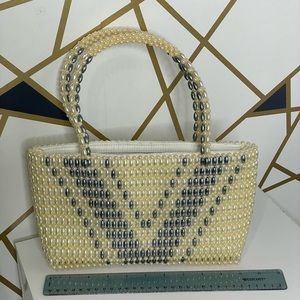 Pearl beaded purse